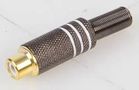 PHONO PLUG, BLACK/WHITE/6MM PSG08676