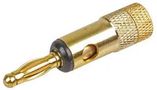 4MM GOLD PLATED BANANA PLUG, BLACK PSG08684