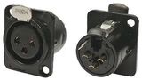 XLR CONNECTOR, RCPT, 3POS, PANEL FC61900