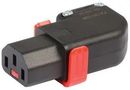IEC LOCK+ C13 REWIRABLE CONNECTOR, L/R PA130100RBK