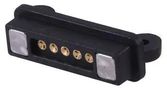 MAGNETIC CONN, R/A RCPT, 5POS, 5V, 2A 686J0521250124E