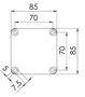 Junction Box 85x85x51mm, for Ø3-12mm Cables, IP66/IP67 COMBI-308-LG