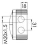 Junction Box 85x85x51mm, for Ø3-12mm Cables, IP66/IP67 COMBI-308-LG