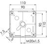 Jungiamoji dėžutė 110x110x66mm, Ø5.2-17mm kabeliams, hermetinė IP66/IP67 COMBI-607-LG