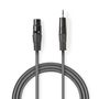 Balanced Audio Cable | XLR 3-Pin Male | 3.5 mm Male | Nickel Plated | 1.50 m | Round | PVC | Dark Grey | Carton Sleeve COTH15300GY15 5412810295821