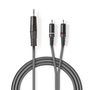 Stereo Audio Cable | 3.5 mm Male | 2x RCA Male | Nickel Plated | 3.00 m | Round | Dark Grey | Carton Sleeve COTH22200GY30 5412810295210