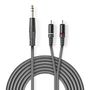 Stereo Audio Cable | 6.35 mm Male | 2x RCA Male | Nickel Plated | 3.00 m | Round | Dark Grey | Carton Sleeve COTH23300GY30 5412810295326