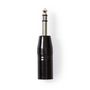 XLR Adapter | XLR 3-Pin Male | 6.35 mm Male | Nickel Plated | Straight | Metal | Black | 1 pcs | Polybag COTP15943BK 5412810296255