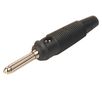 Plug, banana 4 mm, 60V, 30A, soldered connection, black BULA 20K HIRSCHMANN CO/RH-BULA30KB