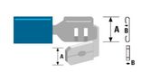 Контакт (вилка + розетка) 6,3 мм синий для провода 1,5–2,50 мм² (ST-191) RoHS, 20 шт. CO/ST-191/BL20 4772081003664