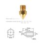 Purkštukų MK8 24vnt komplektas 3D spausdintuvui 4007010004 CREALITY CRE-4007010004