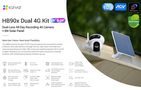Bevielė Wi-Fi + 4G/LTE kamera HB90x 4MP + 4MP, su saulės panele, 10400mAh, MicroSD CS-HB90x/SP 6941545640037