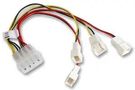 LEAD, 4X 3PIN FANS TO MOLEX AK-CB001