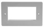 FACEPLATE, 2GANG, 4MOD EURO, OFFICE 008-001-003-62