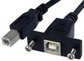 LEAD, PANEL MOUNT USB B FEMALE-B MALE USBPNLBFBM1