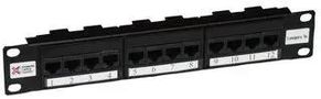 PATCH PANEL, 10IN, 12WAY, 5E, COUPLER 009-001-019-20