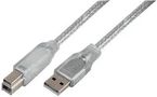 LEAD, USB3.0 A MALE-B MALE 2M CLEAR PSG91166