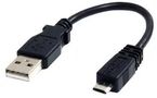 USB CABLE, 2.0MINI A-MICRO B PLUG, 0.15M UUSBHAUB6IN