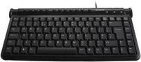 USB MINI KEYBOARD WITH 2 PORT USB2.0 HUB KYB-MINIHUB2-BLK