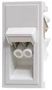 FIBER OPTIC ADAPTER, LC-LC DUPLEX OL45MMWHPT