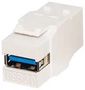 USB COUPLER, 3.0 TYPE A RCPT-TYPE B RCPT KCUAB3WH