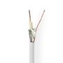 Coax Cable On Reel | RG6T | 75 Ohm | Double Shielded | ECA | 100.0 m | Coax | PVC | White | Reel CSBR4010WT1000 5412810306671