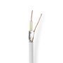 Coax Cable On Reel | Coax 12 | 75 Ohm | Double Shielded | ECA | 100.0 m | Coax | PVC | White | Reel CSBR4020WT1000
