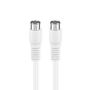 Satellite & Antenna Cable | F Male Quick | F Male Quick | Nickel Plated | 75 Ohm | Double Shielded | 1.00 m | Round | PVC | White | Box CSGB41300WT10 5412810426140