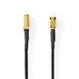SMA Cable | SMA Female | SMA Male | Gold Plated | 50 Ohm | Single Shielded | 0.50 m | Round | Braided | Black | Label CSGL02020BK05 5412810425471