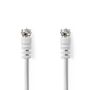 Satellite & Antenna Cable | F Male | F Male | Nickel Plated | 75 Ohm | Double Shielded | 5.00 m | Round | PVC | White | Label CSGL41000WT50 5412810426225