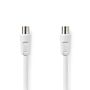 Coax Cable | IEC (Coax) Male | IEC (Coax) Male | Nickel Plated | 90 dB | 75 Ohm | Double Shielded | 10.0 m | Round | PVC | White | Envelope CSGP40200WT100