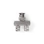 BNC Adapter | BNC Male | 2x BNC Female | Nickel Plated | 50 Ohm | Splitter | Metal | Silver | 10 pcs | Polybag CVGP01946ME 5412810298556