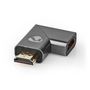 HDMI™ Adapter | HDMI™ Connector / HDMI™ Male | HDMI™ Output | Gold Plated | Angled Right | Aluminium | Gun Metal Grey | 1 pcs | Cover Window Box CVTB34904GY