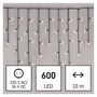 LED garland/curtain, 230Vac, 10 × 0.65m, 600 x LED, warm white, controller, EMOS D4CW03 8592920095461