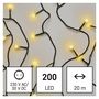 LED garland SMALL BALLS, 230Vac, 20m, 200 x LED, warm white, timer, EMOS D5AW03 8592920096017