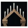 Christmas decoration "CANDLES" 2xAA, 29cm, 7 x LED, warm white, wooden, timer, EMOS DCAW11 8592920098417