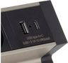 Ilgiklis montuojamas ant plokštės krašto DESKBOX, 3x Schuko, 1x USB A, 1x USB-C su 1.8m ilgio laidu Design Light DESKBOX-SD-3DE-UAC-0