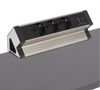 Ilgiklis montuojamas ant plokštės krašto DESKBOX, 3x Schuko, 1x USB A, 1x USB-C su 1.8m ilgio laidu Design Light DESKBOX-SD-3DE-UAC-0