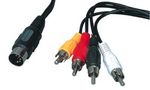 Cable 5pin DIN plug -> 4xRCA plugs, 1.2m DIN-5/4RCA 4012386903499