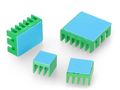 Set of heat sinks for Raspberry Pi - with heat transfer tape - 4pcsgreen - 4pcs. DNG-18749 5904422353032