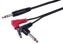 LEAD, 6.35 ST JACK-2X 90DG MN JACK, 0.3M PLS00804