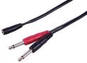 LEAD, 3.5 ST SCKT-2X 6.35 MN JACK, 0.2M PLS00826