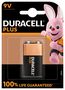 Šarminė baterija 6LR61 (MN1604, 6F22, 522) 9V Duracell 100% Plus Power 1604A/DUR/U/PLUS