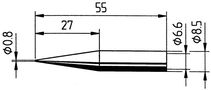 Antgalis ERSADUR, pailgintas 0.8mm/0.031in, lituokliui ERSA ER0842SD 4003008076103