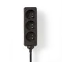 Extension Socket | Type E (CEE 7/6) | 3-Way | 5.00 m | 3680 W | 16 A | Kind of grounding: Pin Earth | 230 V AC 50/60 Hz | Socket angle: 45 ° | H05VV-F 3G1.5mm² | Black ESOC350E1BK 5412810465927