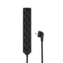 Extension Socket | Type F (CEE 7/7) | 6-Way | 1.50 m | 3680 W | 16 A | Kind of grounding: Side Contacts | 230 V AC 50/60 Hz | Socket angle: 45 ° | H05VV-F 3G1.5mm² | Black ESOC615F1BK 5412810465965