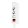 Extension Socket | Type E (CEE 7/6) | 3-Way | 1.50 m | 3680 W | 16 A | Kind of grounding: Pin Earth | 230 V AC 50/60 Hz | Socket angle: 45 ° | H05VV-F 3G1.5mm² | On/Off switch | White EXSO315UESWT