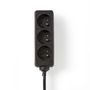 Extension Socket | Type E (CEE 7/6) | 3-Way | 3.00 m | 3680 W | 16 A | Kind of grounding: Pin Earth | 230 V AC 50/60 Hz | Socket angle: 45 ° | H05VV-F 3G1.5mm² | Black EXSO330E1BK 5412810290659