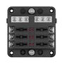 Saugiklinė 6 lizdų 19mm saugikliams su LED indikacija FUSEBOX6 5901436856429