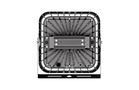 Lauko šviestuvas Beacon, 240W, neutraliai balta 230Vac, 31200lm, IP66, IK07, juodas, pritemdomas 1-10V FK-FD240-110N-HB